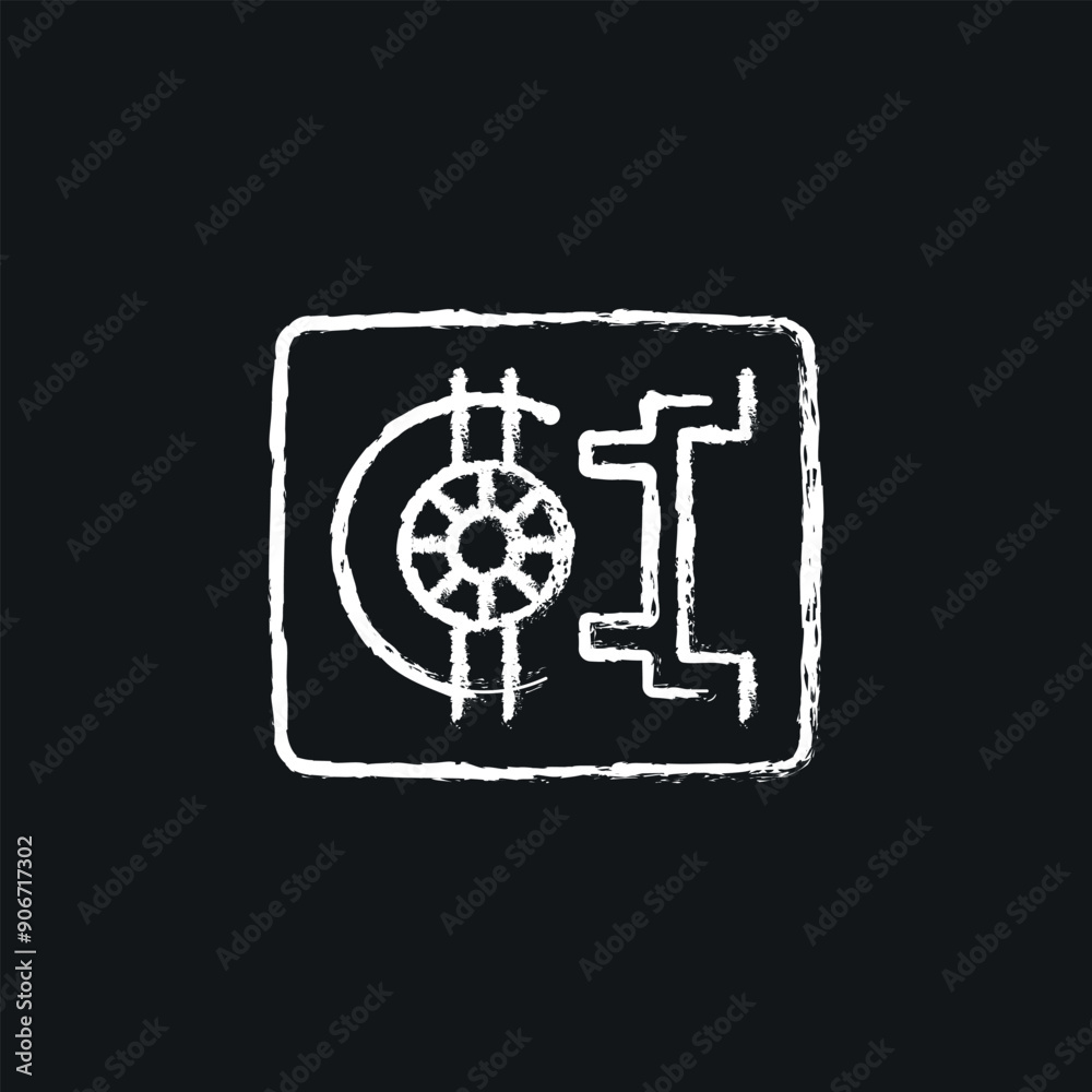 Bank safe deposit box chalk icon. Vector isolated black illustration. Bank safe deposit box chalk icon. Vector isolated black illustration.