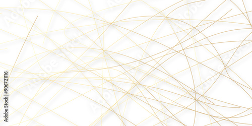 Abstract industrial Design random lines gold on white background. Geometric seamless minimalist pattern with straight lines design. luxury gold geometric random chaotic lines.squares and triangle line
