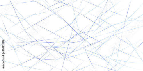 Abstract industrial Design random lines blue on white background. Geometric seamless minimalist pattern with straight lines design. luxury blue geometric random chaotic lines.squares and triangle line