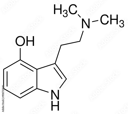 Psilocin Strukturformel Vektor Chemie