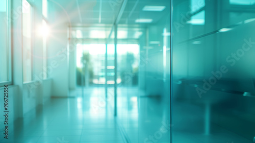 Wallpaper Mural Blurred interior of modern office building with sunlight. Torontodigital.ca