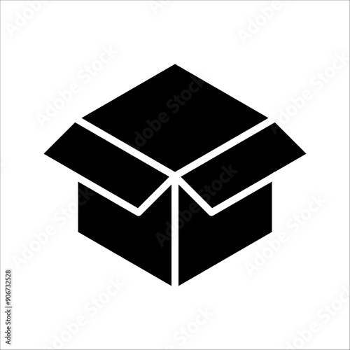 open box icon concept isolated on white background. Vector illustration.