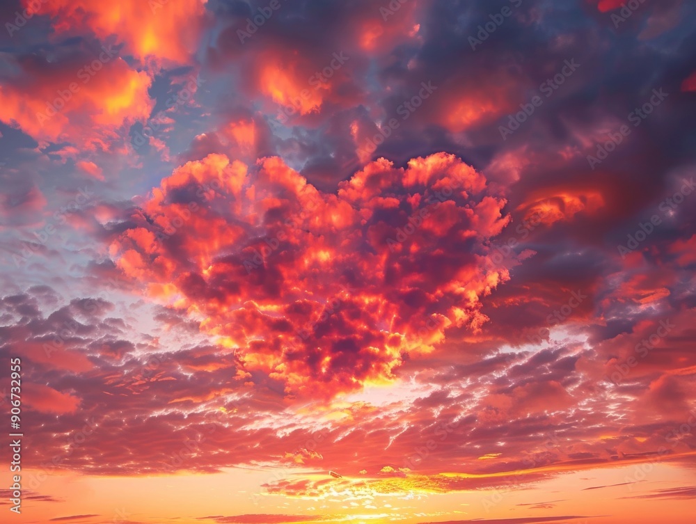A picture of the sun setting behind a cloudy sky A picture of the sun setting behind a cloudy sky