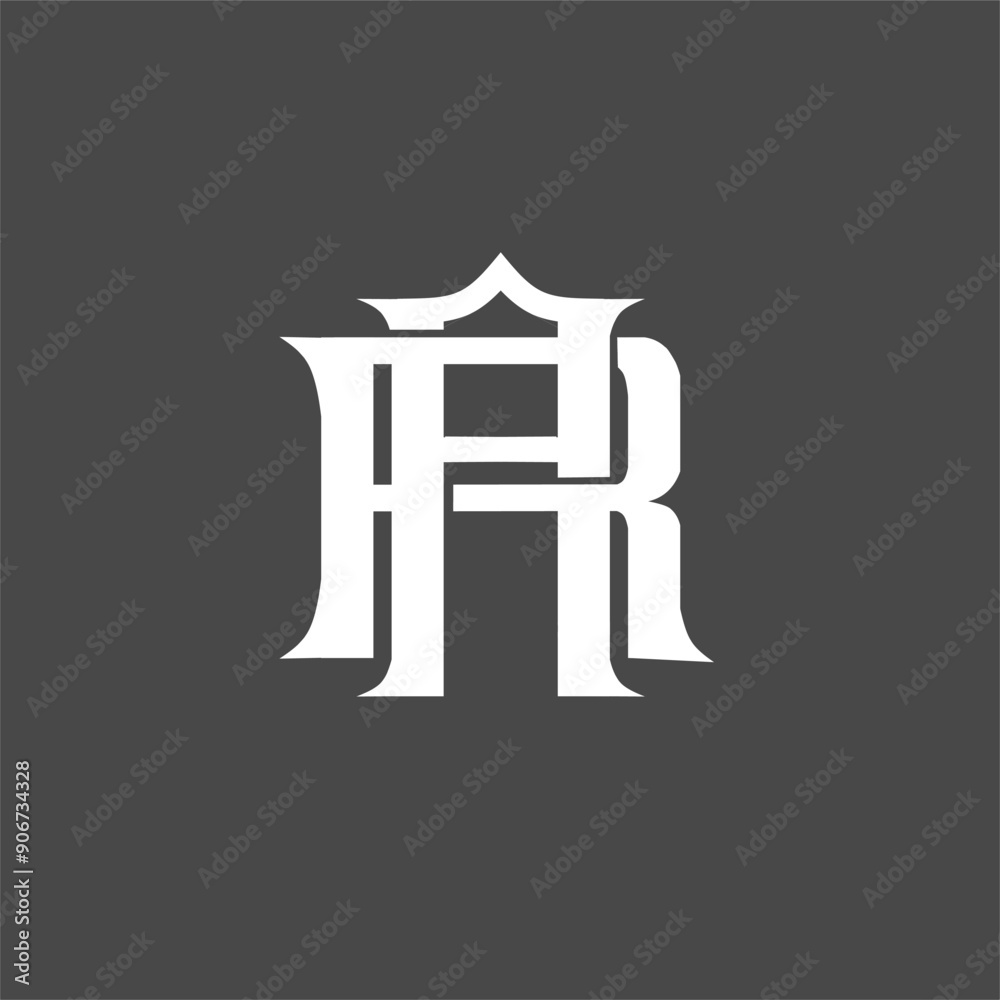 Monogram logo a combination of the letters a and r or the letters r and a Monogram logo a combination of the letters a and r or the letters r and a