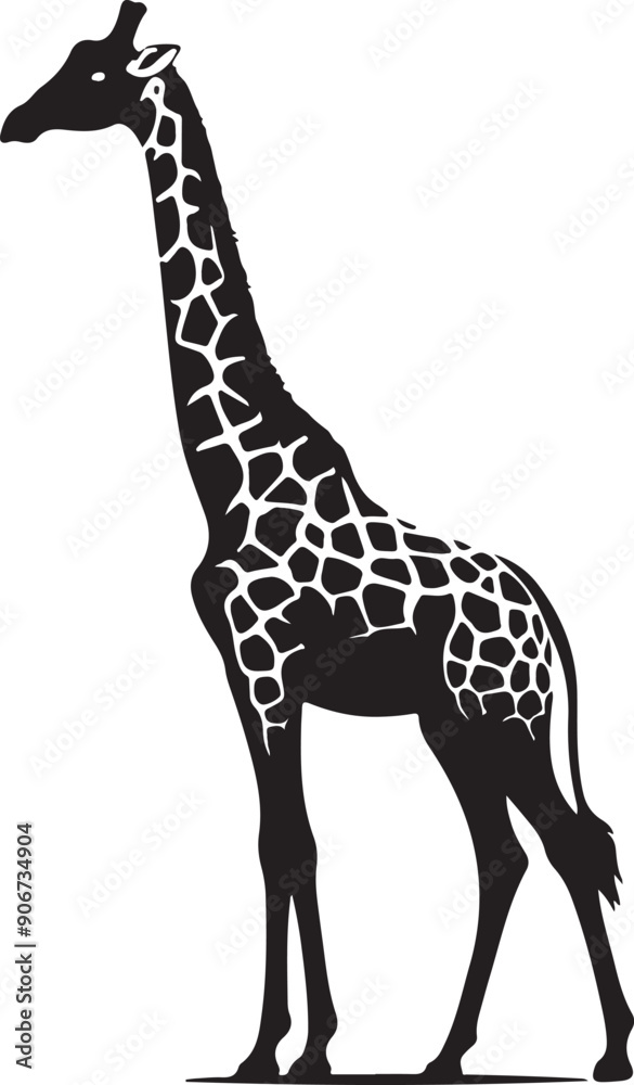 Obraz premium giraffe vector art,graphics giraffes icons set,vintage illustration giraffe clipart,vector giraffes flat style artwork design