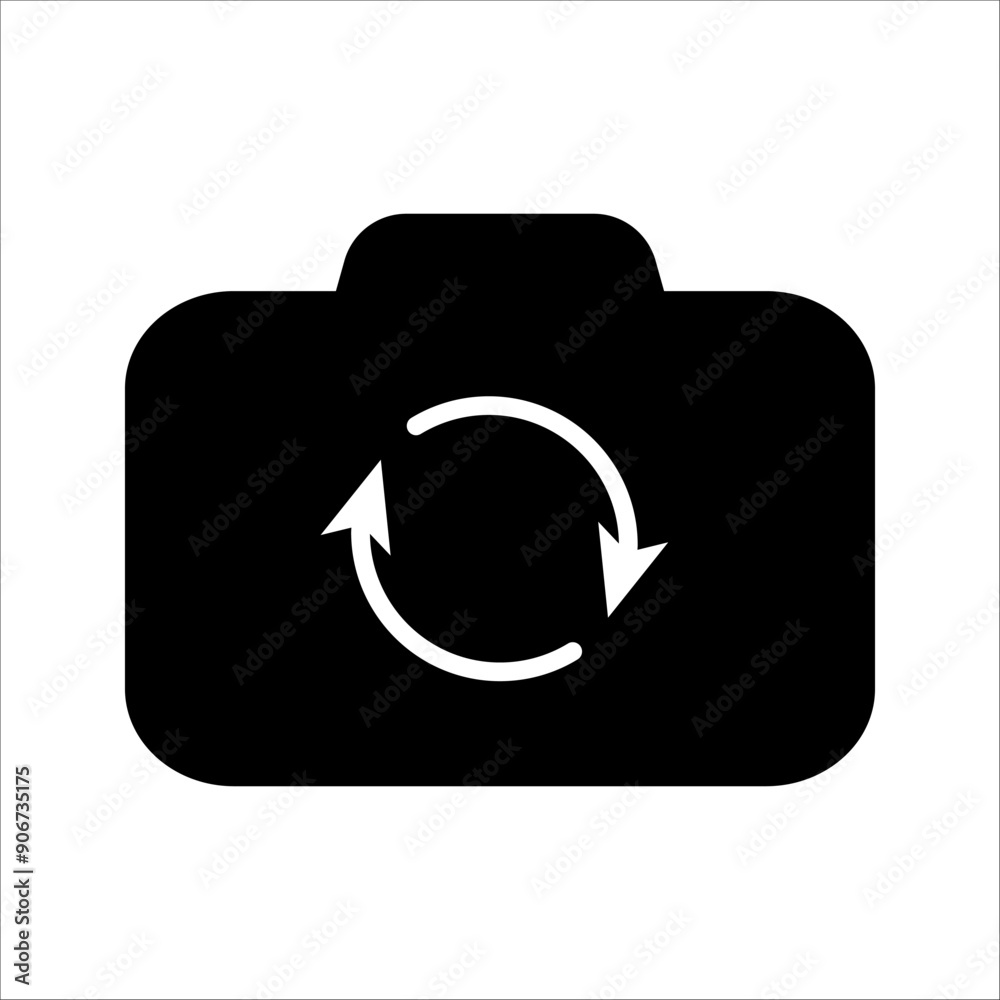 Switch from front to back camera flat icon for apps color editable Switch from front to back camera flat icon for apps color editable