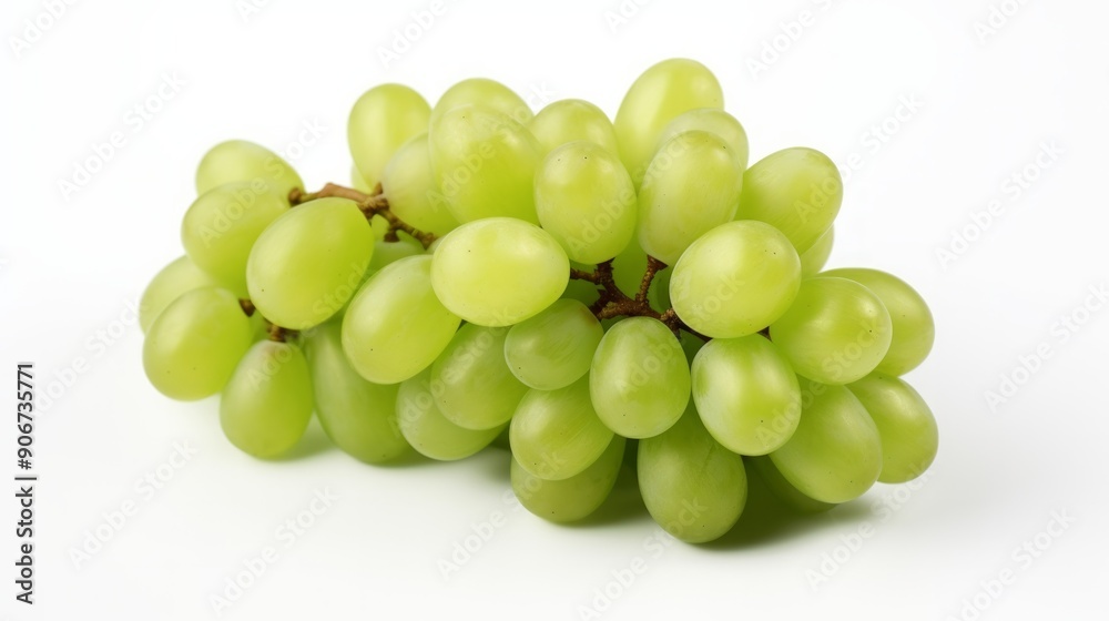 Shine green muscat grape isolated on white background. Neural network ai generated art Shine green muscat grape isolated on white background. Neural network ai generated art