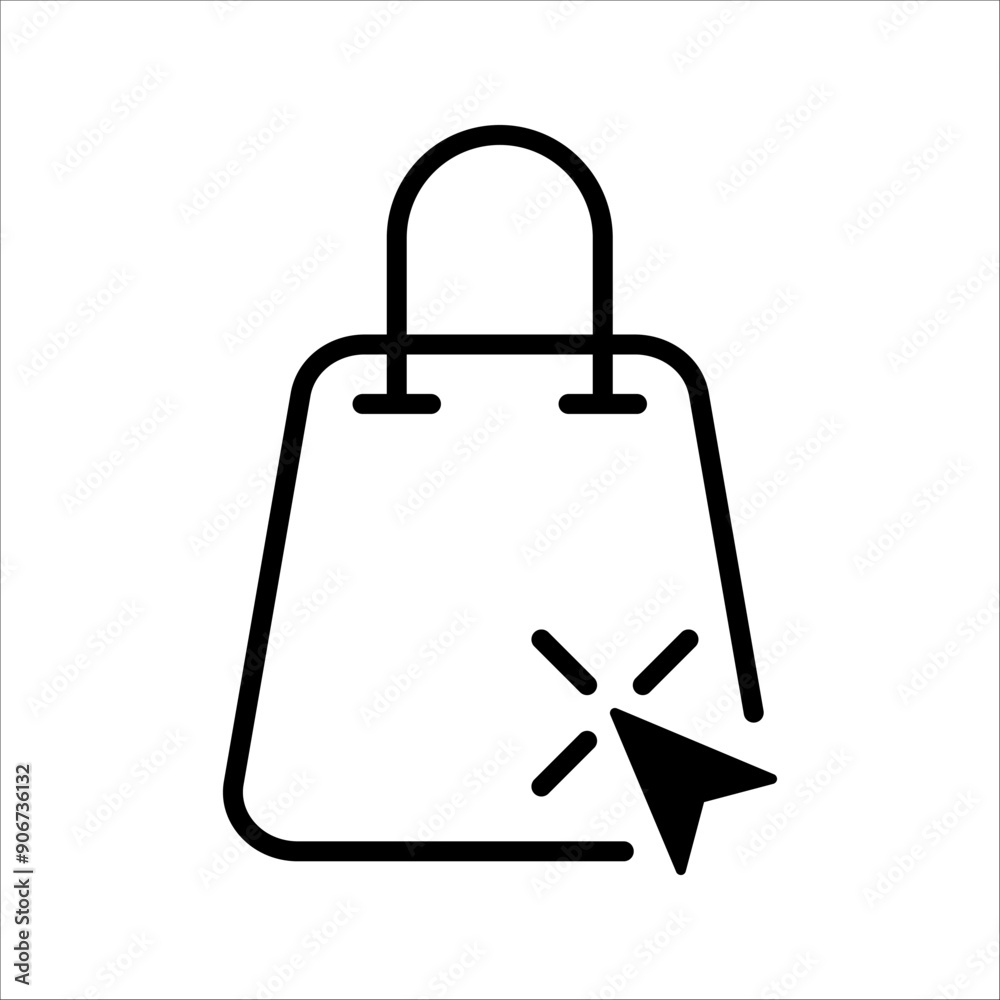 Shopping online, click and collect. Thin line icon set. Outline symbol collection. Editable vector stroke. Shopping online, click and collect. Thin line icon set. Outline symbol collection. Editable vector stroke.