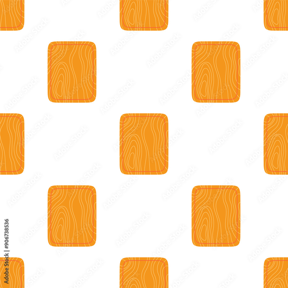 Fototapeta premium wooden cutting board seamless pattern