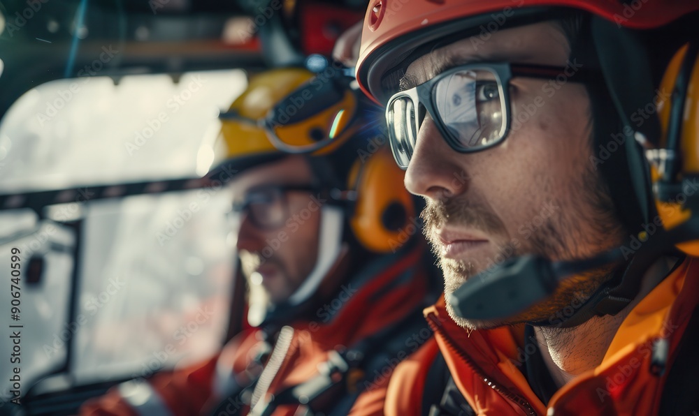Paramedics or mountain rescue in difficult terrain. Paramedics or mountain rescue in difficult terrain.