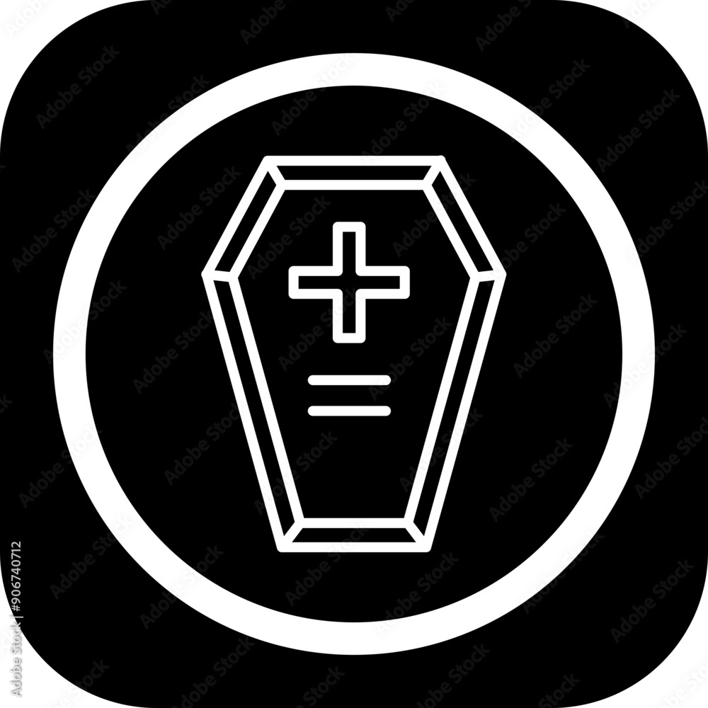 Obraz premium Coffin Icon Design