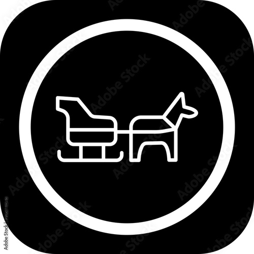 Dog sled Icon Design