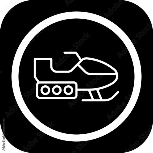 Snowmobile Icon Design