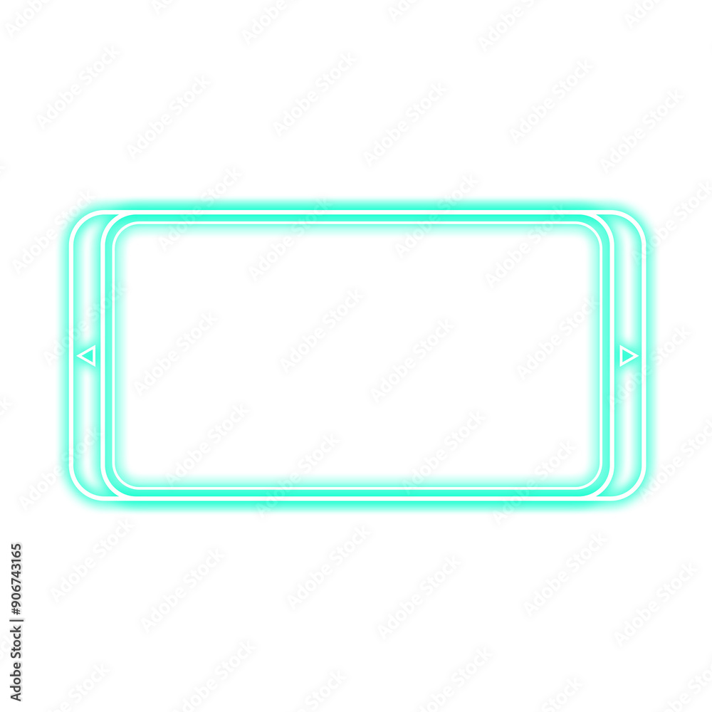 frame stacked rectangle neon and side triangle light neon frame stacked rectangle neon and side triangle light neon