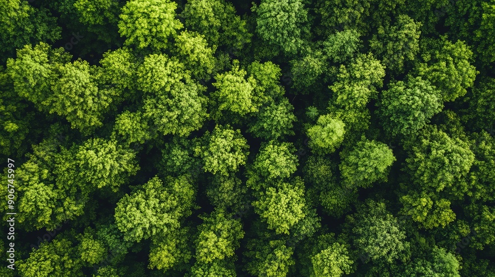 Naklejka premium Forest concept panoramic view