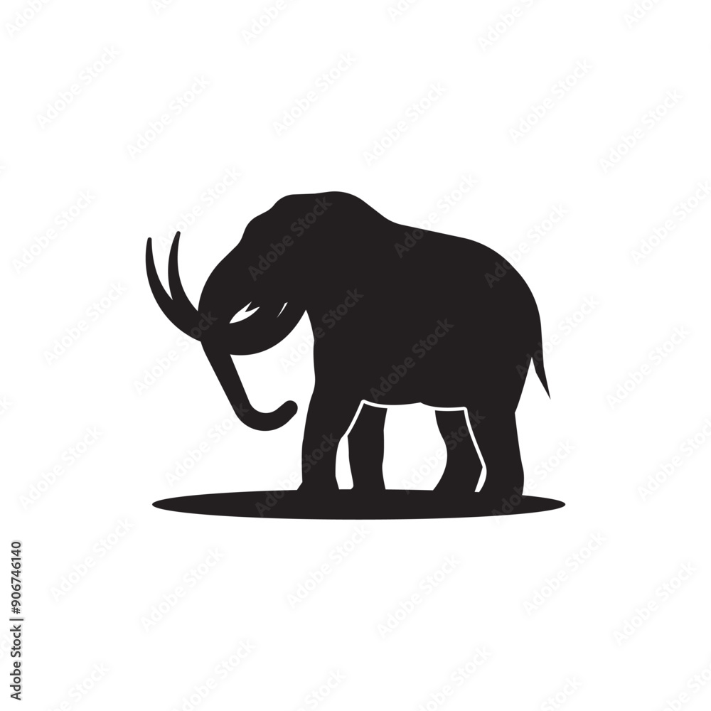 Obraz premium Mammoth Logo Design. Simple and Modern. Vector illustration