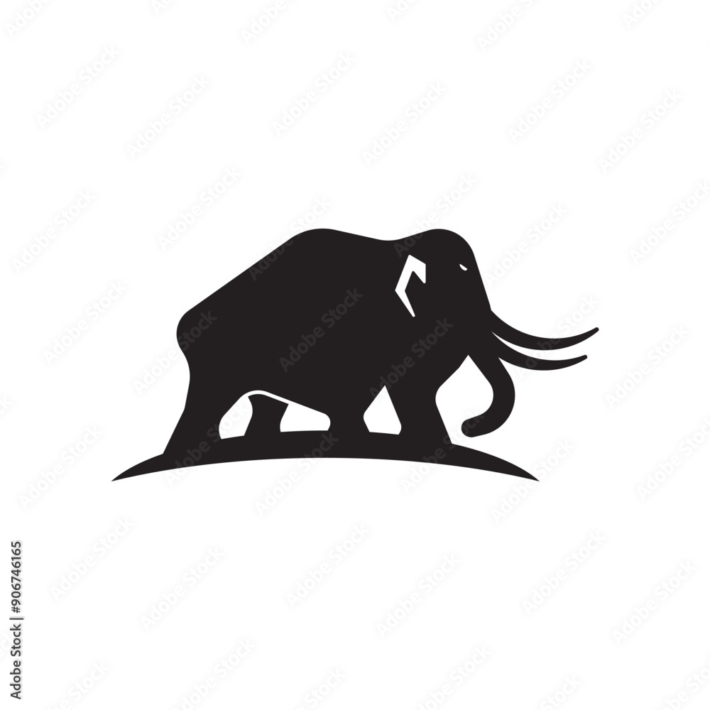 Fototapeta premium Mammoth Logo Design. Simple and Modern. Vector illustration