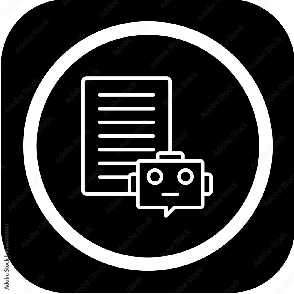 Ai Writing Vector Icon Design