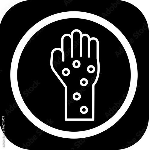 Hand Rash Vector Icon Design