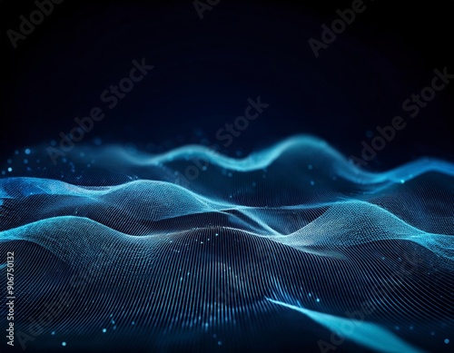 Digital wave pattern background. Virtual background. Generated image