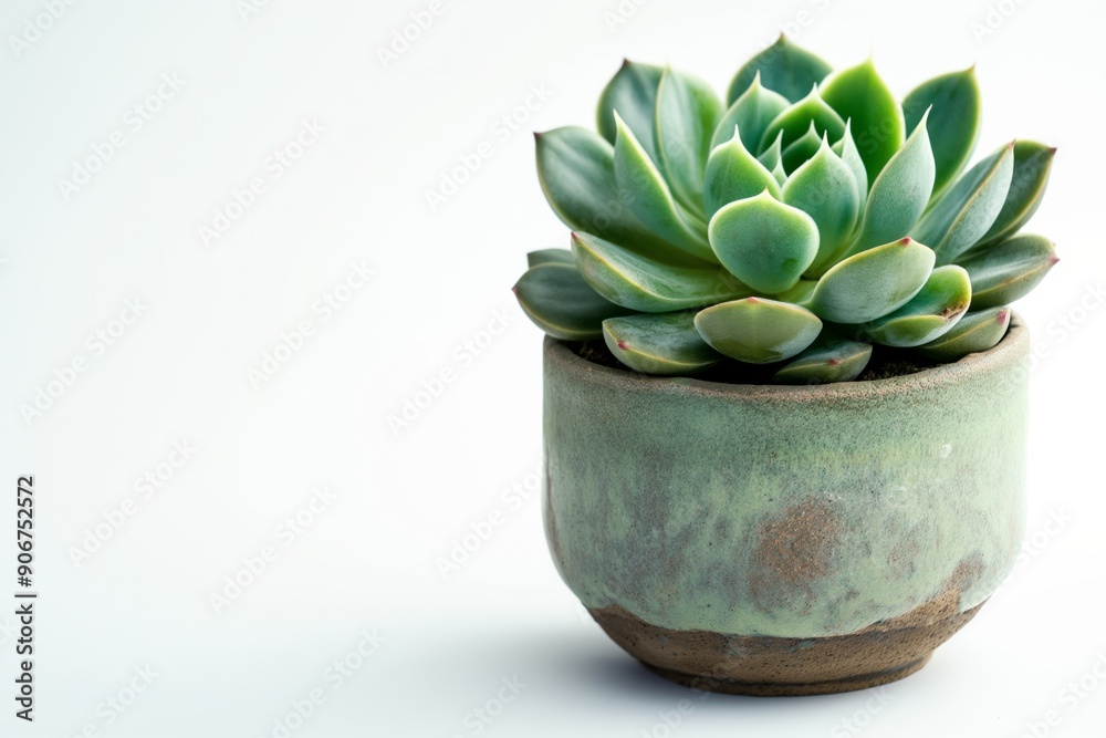 Green Succulent Plant in Stylish Interior Setting.. Green Succulent Plant in Stylish Interior Setting..