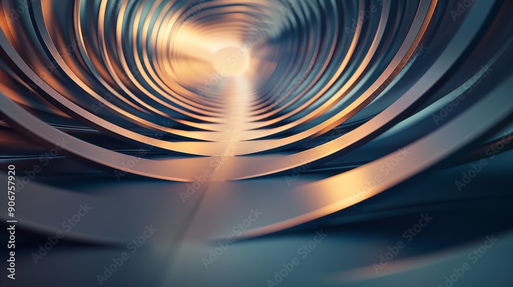 Abstract circular pattern with light in the center, creating a sense of depth and perspective. A digital art illustration. Abstract circular pattern with light in the center, creating a sense of depth and perspective. A digital art illustration.