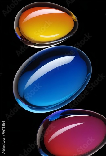 Colorful Abstract Liquid Drops