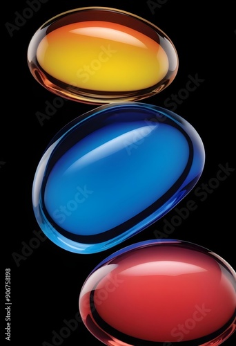 Colorful Abstract Liquid Drops