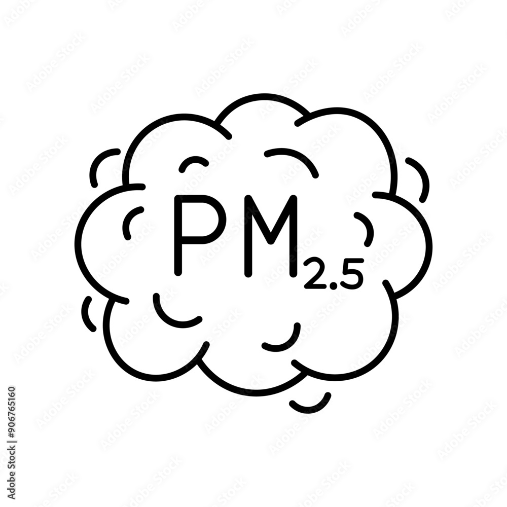 PM 25 dust cloud icon. Clipart image isolated on white background PM 25 dust cloud icon. Clipart image isolated on white background