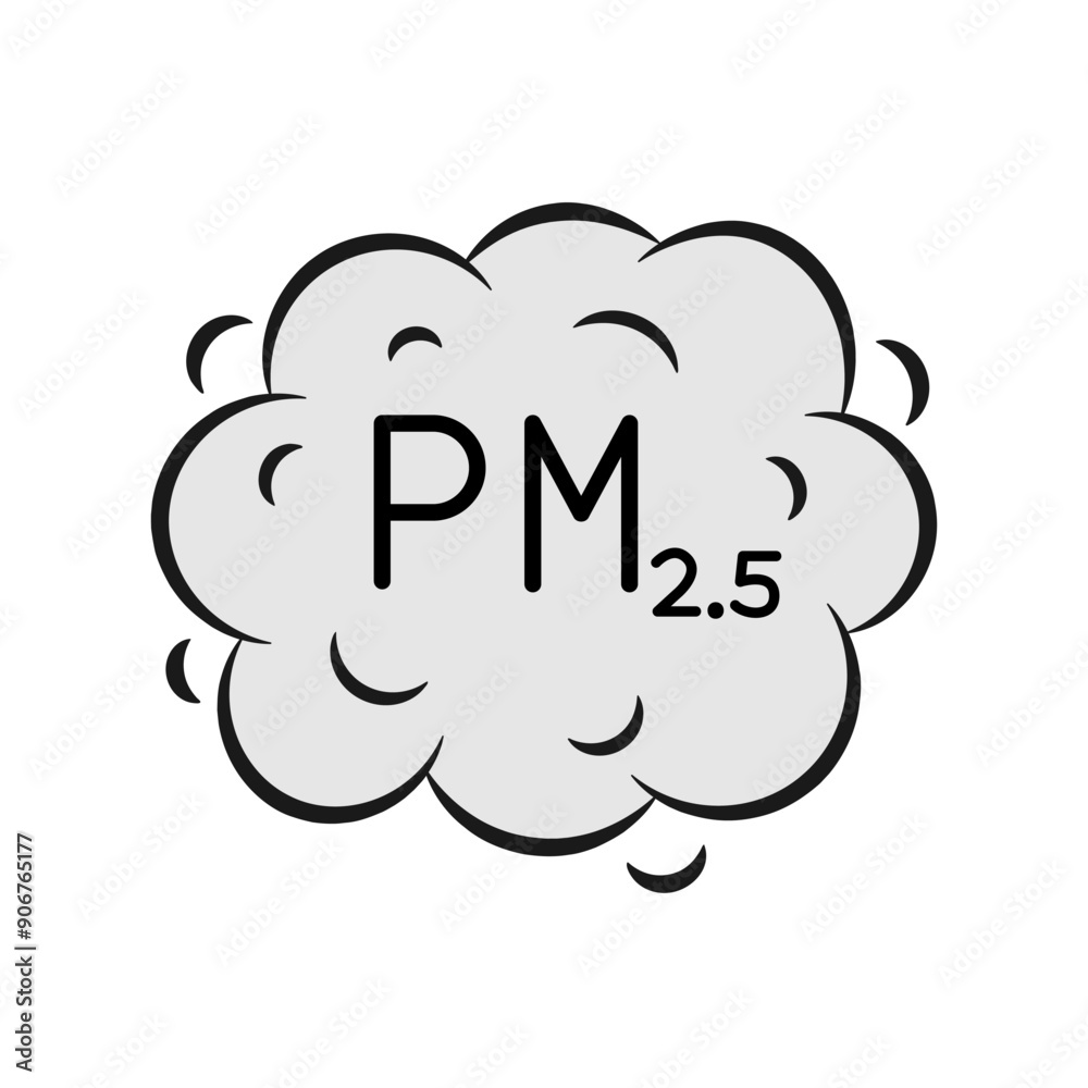 PM 25 dust cloud icon. Clipart image isolated on white background PM 25 dust cloud icon. Clipart image isolated on white background