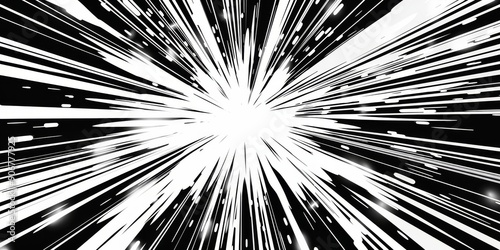 Dynamic Manga Action: Experience the Thrilling Energy of Comic and Anime-Style Speed Lines with an Alpha Channel for Versatile Motion Integration