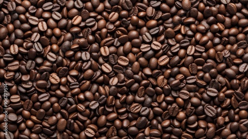 close up roasted coffee beans background