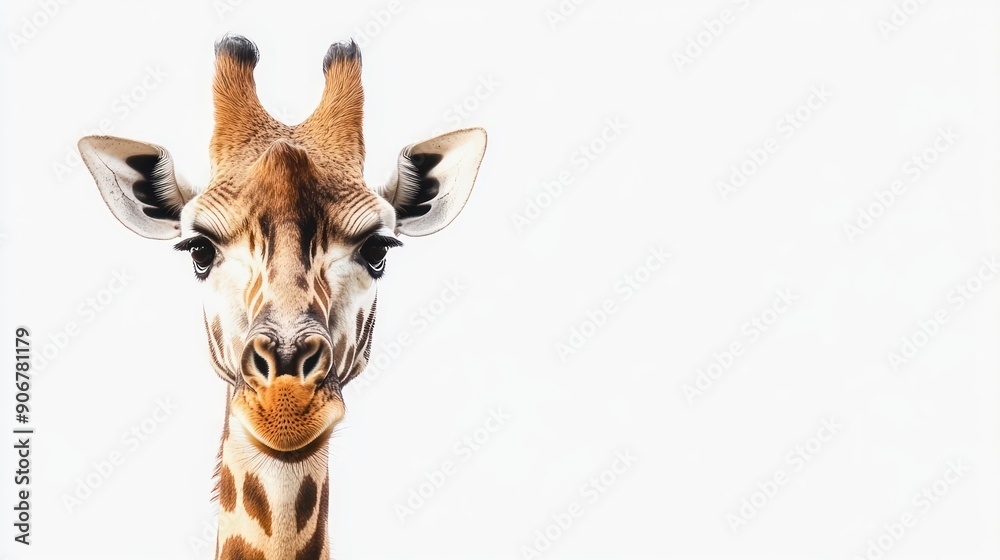 Obraz premium giraffe on white background