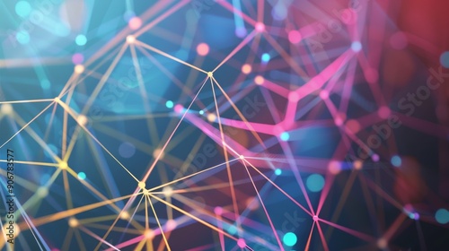 Abstract background with glowing lines and dots, representing connection and data flow.
