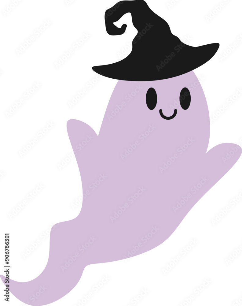Obraz premium Witch Ghost Graphic Illustration 
