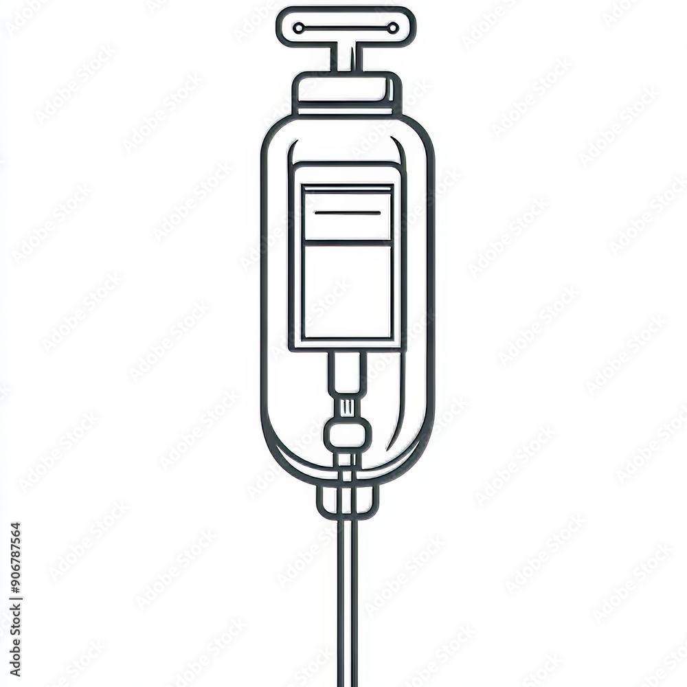 On white background, Isolated Blood Bag Infuse Icon. On white background, Isolated Blood Bag Infuse Icon.