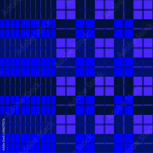 Seamless pattern of Sarung A01 on Blue color scheme, showing strong and elegant vibes. Sarung is Indonesian traditional garment with a unique textures