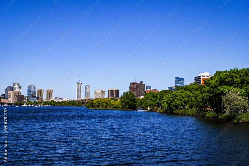 Skyline Boston Charles River Skyline Boston Charles River