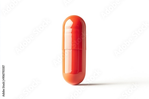 Pill isolated on white background, full depth of field , ai