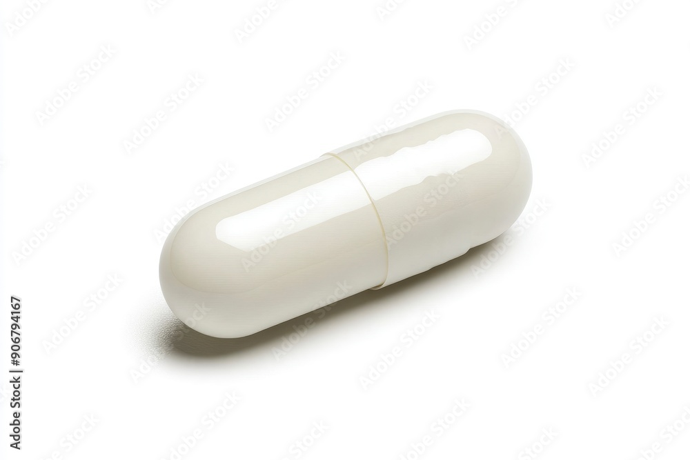 Pill isolated on white background, full depth of field , ai Pill isolated on white background, full depth of field , ai