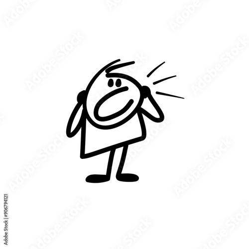 Hand drawn stickman vector illustration