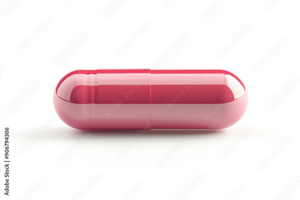 Pill isolated on white background, full depth of field , ai