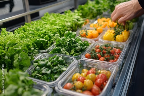 Sustainable food production lab, representing future agriculture