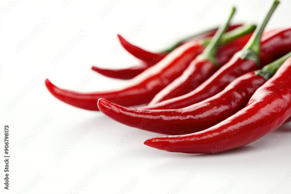 red hot chili peppers isolated on white background, full depth of field , ai red hot chili peppers isolated on white background, full depth of field , ai
