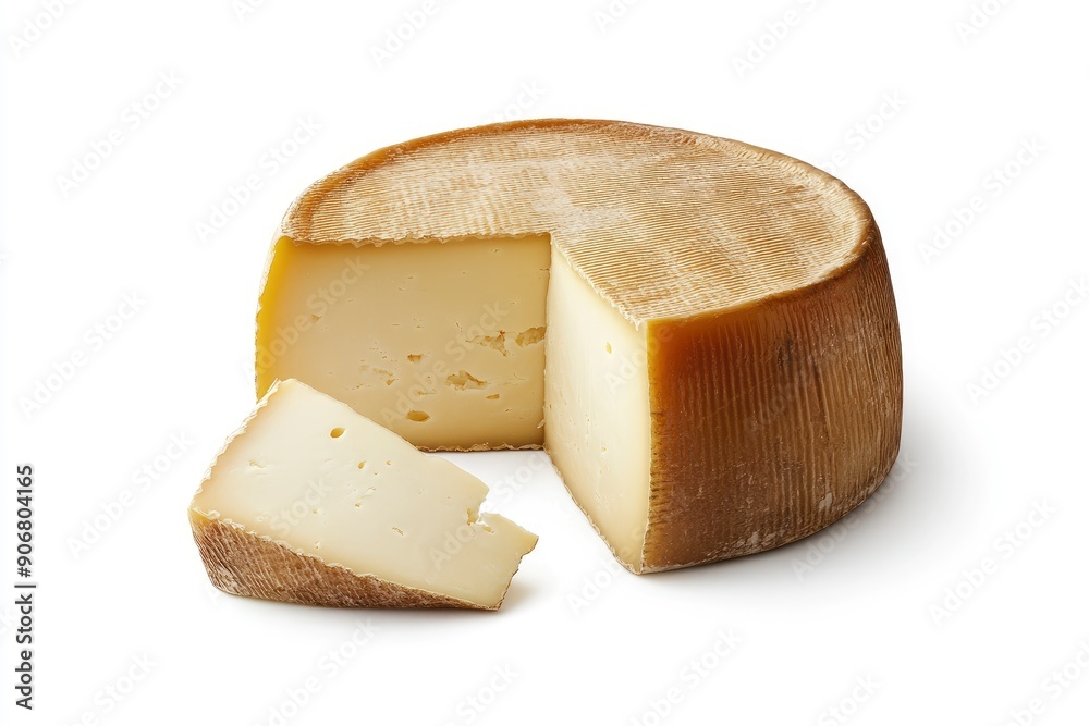cheese, isolated on white background, clipping path, full depth of field , ai