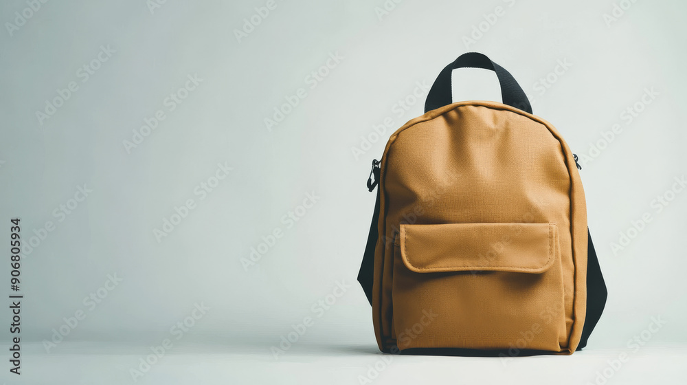 A school backpack alone against a plain white backdrop, with room for your own text or designs. A school backpack alone against a plain white backdrop, with room for your own text or designs.