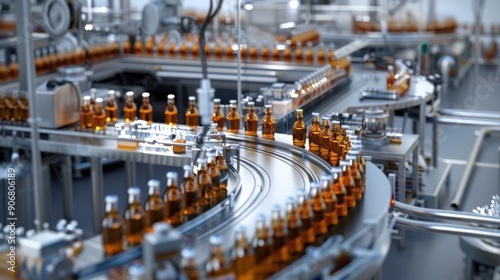 Bottling Line in a Factory: A Glimpse into Production