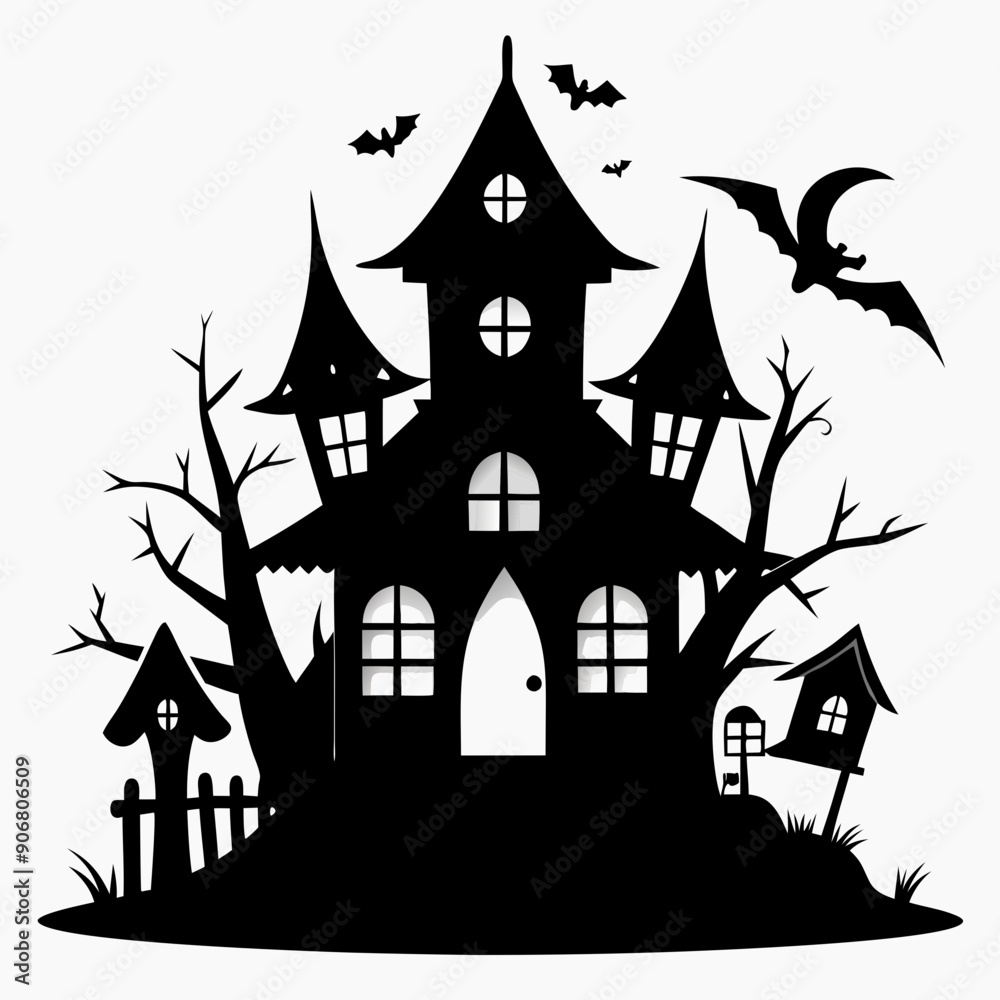 black halloween witch house black silhouette black halloween witch house black silhouette