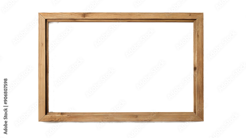 A wooden frame with a white background A wooden frame with a white background