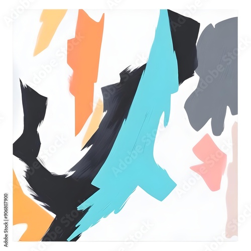 Abstract Bold Brushstrokes Art